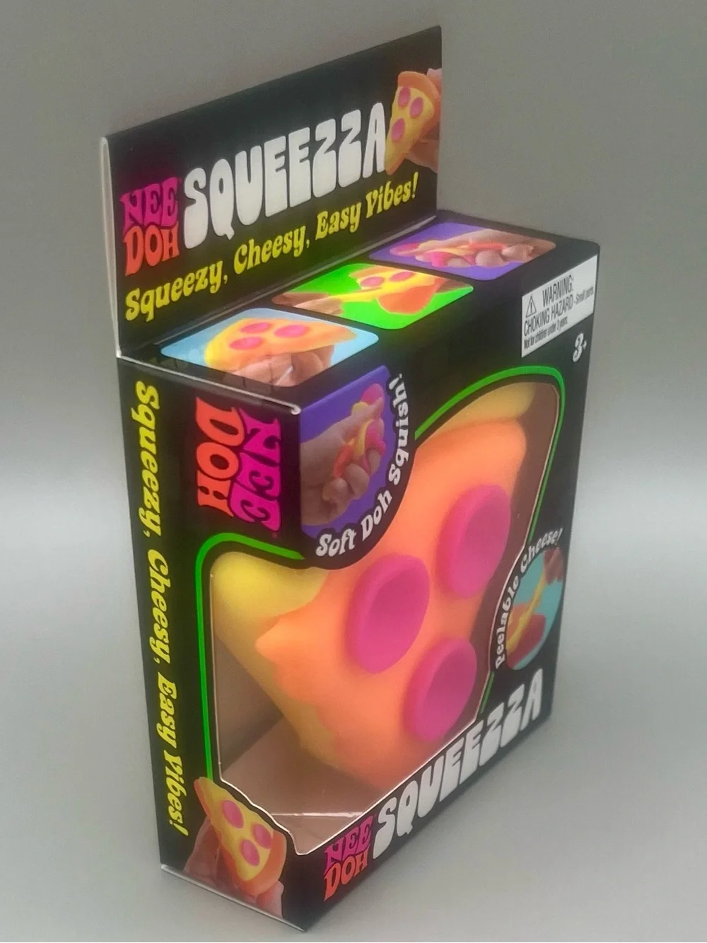 Authentic Schylling NeeDoh SQUEEZZA Pizza 🍕Pink/Orange/Yellow 🩷🧡💛 Soft Doh NEW